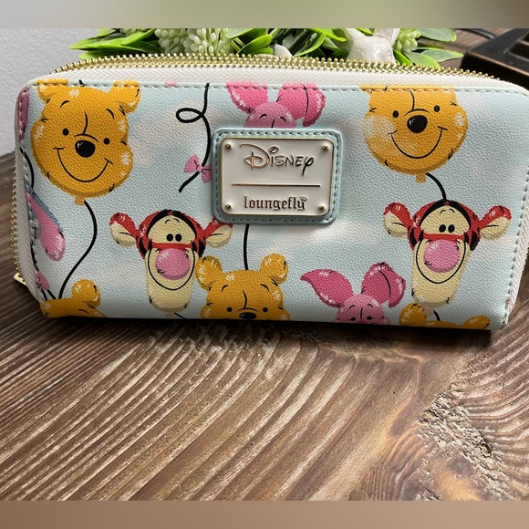 Loungefly Handbags - Loungefly Disney Winnie the Pooh Balloon Friends Zip Around Wallet